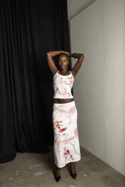 With Harper Lu Purity Cami Top and Maxi Skirt Set Floral Size 8 for rent on The Volte - image 2