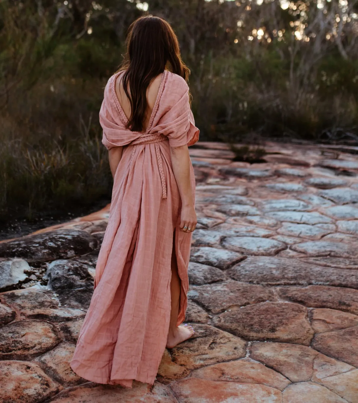 Chic Le Frique Ophelia Maxi Dress Salmon Pink One Size - Image 2