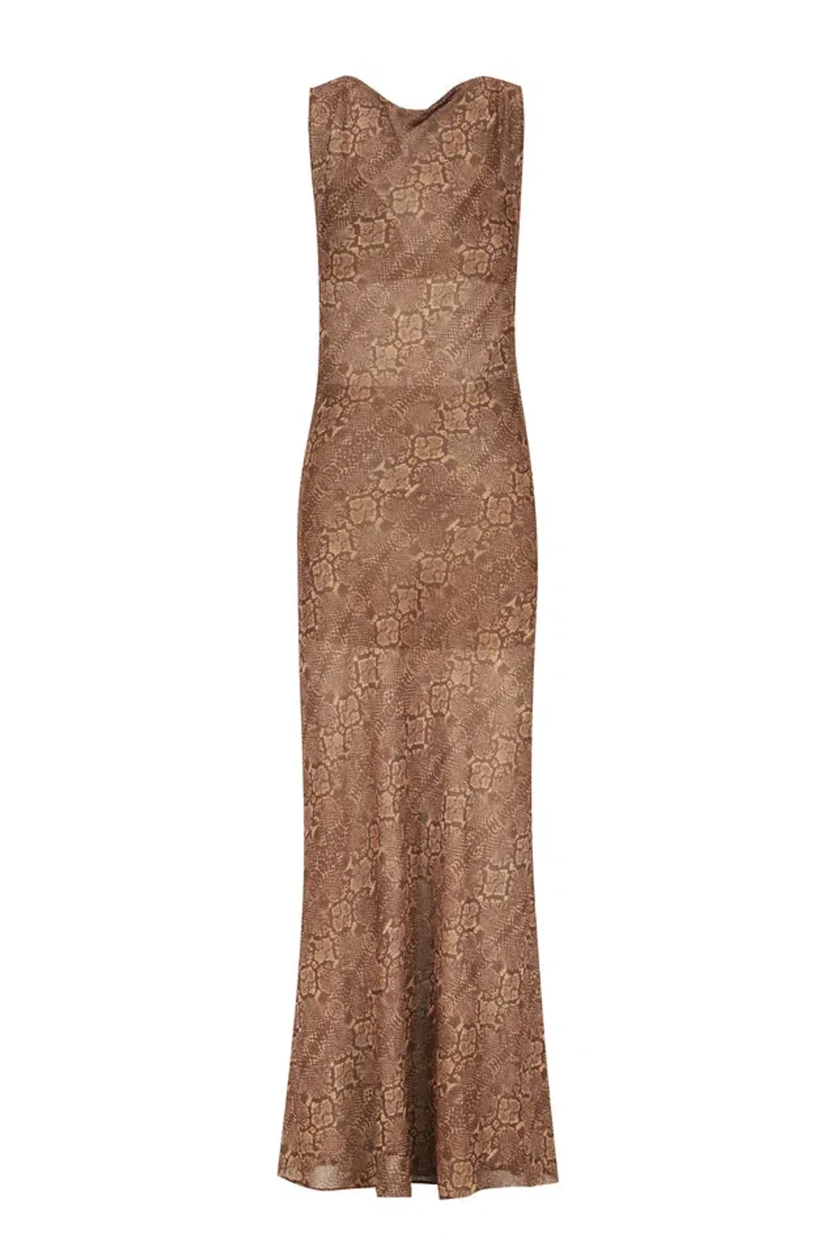 Hansen And Gretel Emmery Backless Cowl Dress In Serpent Size 8  - Image 4