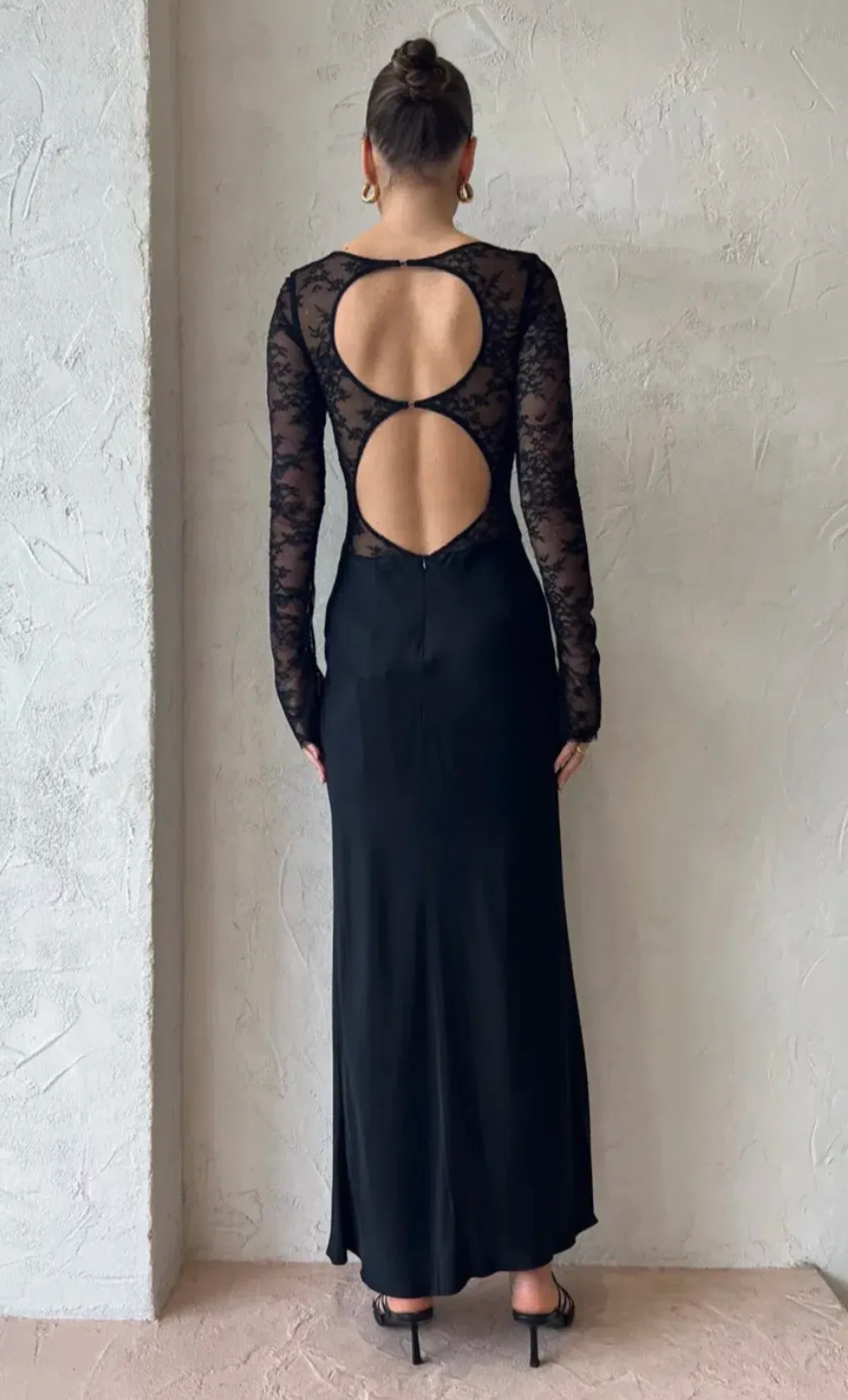 Bec & Bridge Nora Lace Long Sleeve Maxi Dress  Black Size 10 - Image 3