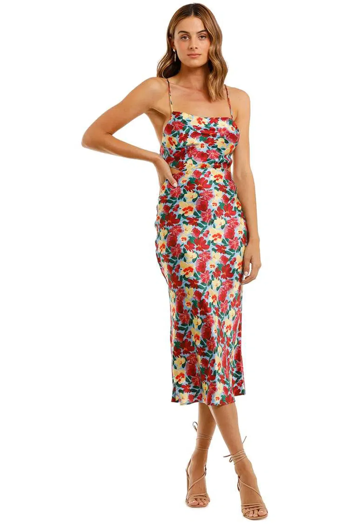 Bec & Bridge Lucette Midi Dress Multi Print Size 6 - Image 1