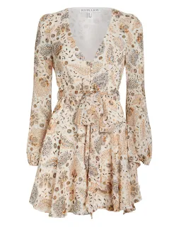 Shona Joy Miller Floral Crepe Mini Dress Ivory/Floral Size 12 for rent on The Volte - image 5
