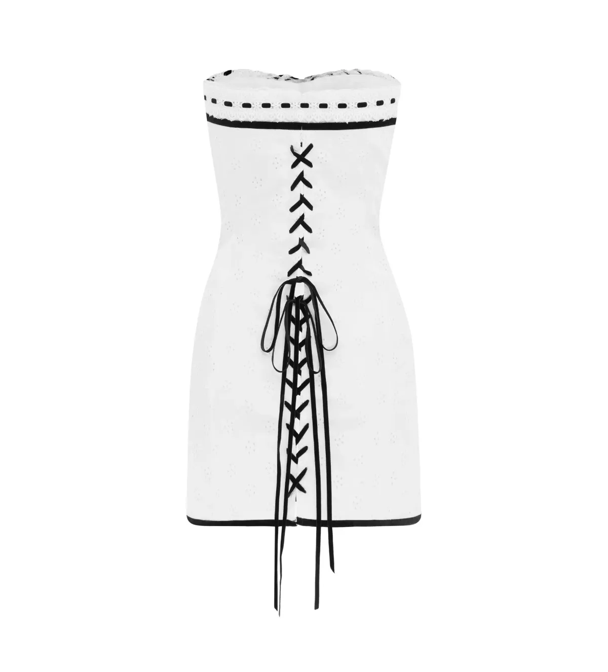 With Jean Sabrin Dress White Embroidery Size 8 - Image 2