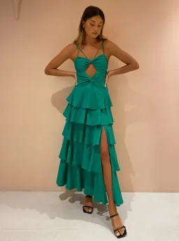 Issy Hope Floats Dress In Jade Green Size 12 for rent on The Volte - image 2