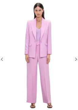 Veronika Maine Double Weave Two-Piece Suit Baby Pink Size 8 for rent on The Volte - image 1