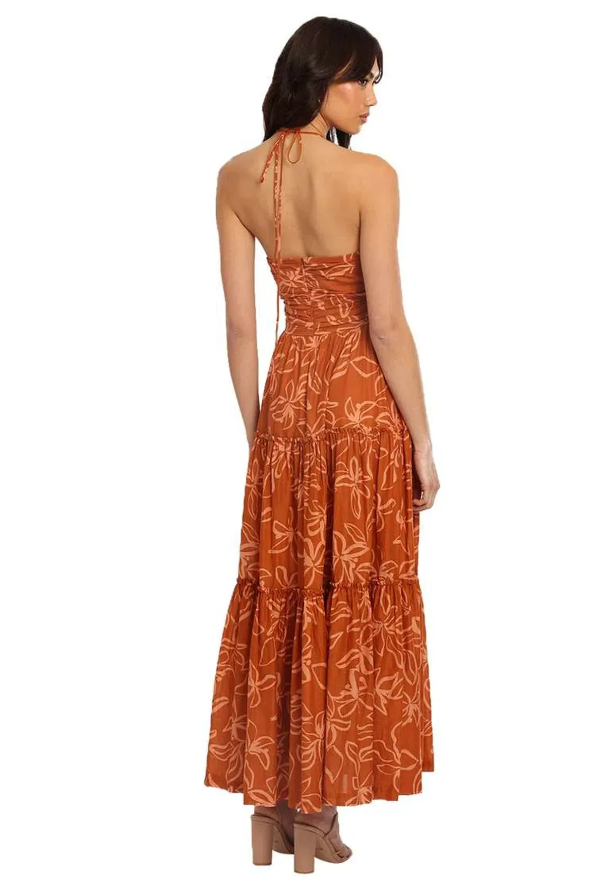 Bec and Bridge Aurora Maxi Dress Brown Size 12 - Image 4