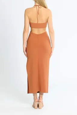 Bec and Bridge Cut Out Midi Dress Orange Size 16 for rent on The Volte - image 3