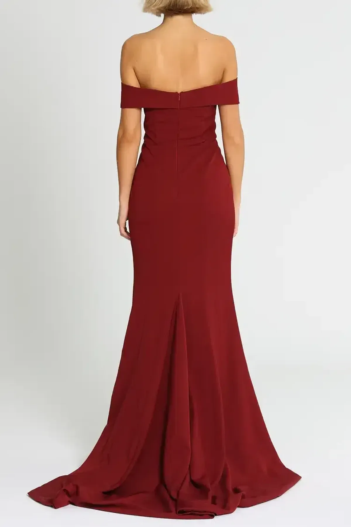 Samantha Rose Gia Off Shoulder Gown in Wine Size 10 - Image 4