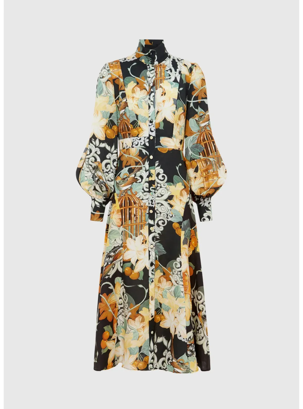 Leo Lin Nellie Midi Dress in Azalea Print In Twilight Size 12 - Image 1