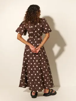 Kivari Harper Maxi Dress Brown Print Size 6 for rent on The Volte - image 3