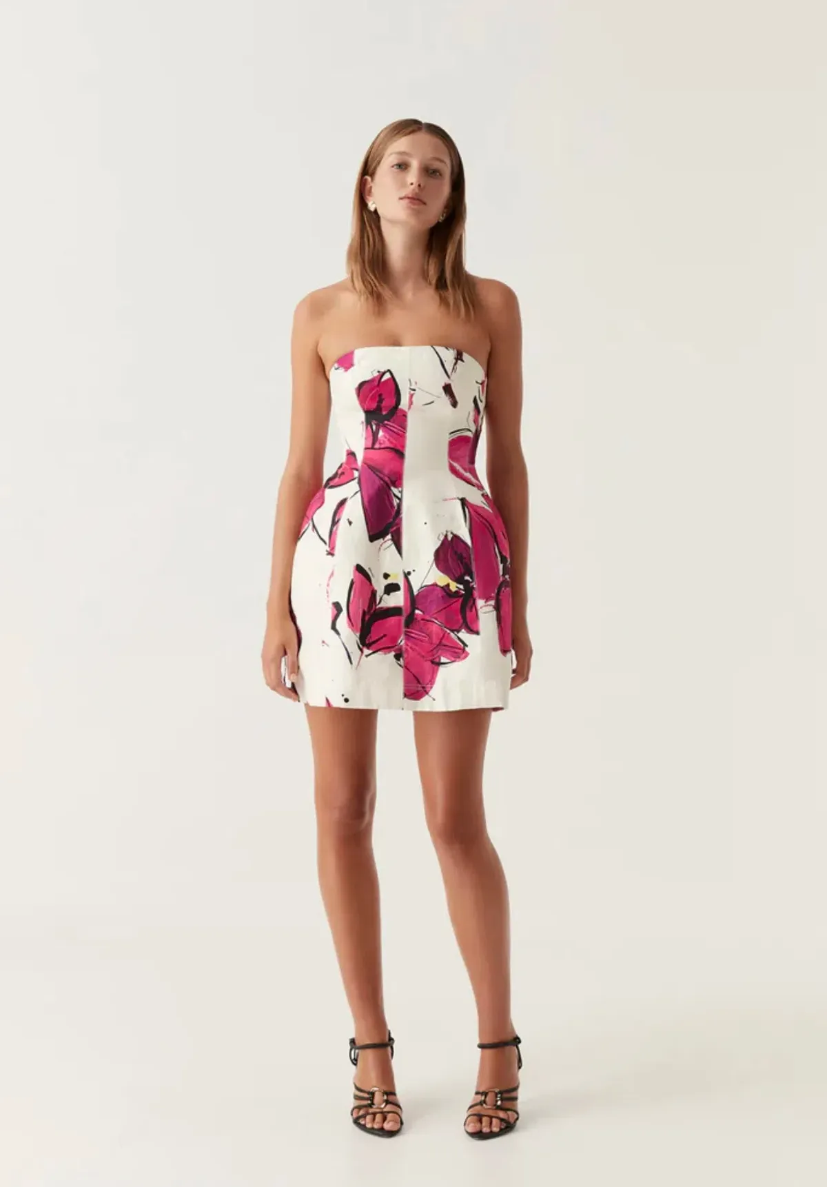 Aje Baret Strapless Mini Dress Floral Size 10 - Image 1