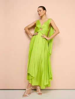 Acler Columbus Midi Dress Citron Size 12 for rent on The Volte - image 4