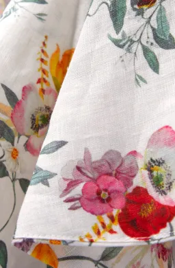 Zimmermann Asymmetric Midi Linen Wrap Dress Floral Size 2 / AU 12 for rent on The Volte - image 4