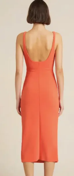 Bec & Bridge Karina Tuck Midi Dress Orange Size 12 for rent on The Volte - image 3