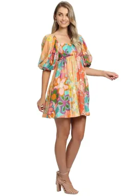 Zimmermann Lola Panelled Mini Dress Multi Size 12 AU for rent on The Volte - image 2