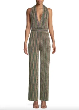 Missoni Halterneck Lurex® Jumpsuit Multi Size 8 for rent on The Volte - image 1