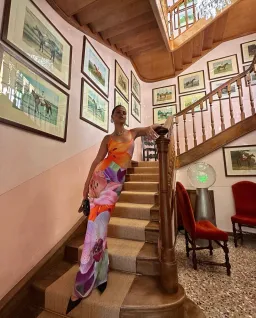 With Harper Lu Riviera Slip Dress Multi Size S/Au 8 for rent on The Volte - image 6