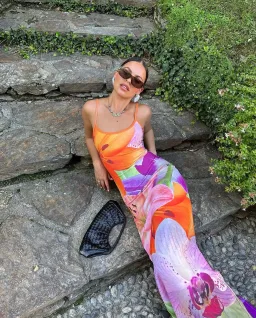 With Harper Lu Riviera Slip Dress Multi Size S/Au 8 for rent on The Volte - image 5