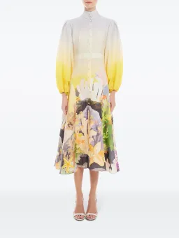 Leo Lin Nellie Midi Dress Neptune Print in Seashell Size 14 for rent on The Volte - image 1