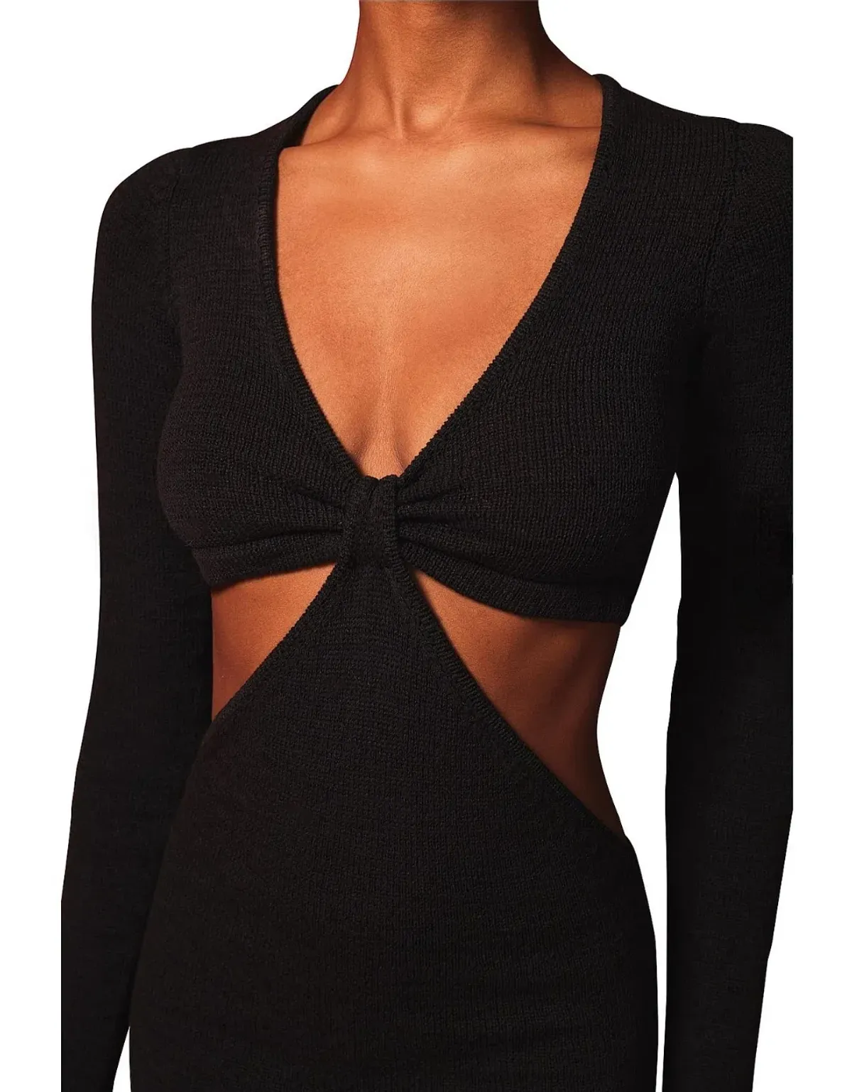 Cult Gaia Jana Cut Out Knit Dress Black Size L /AU 12 - Image 4