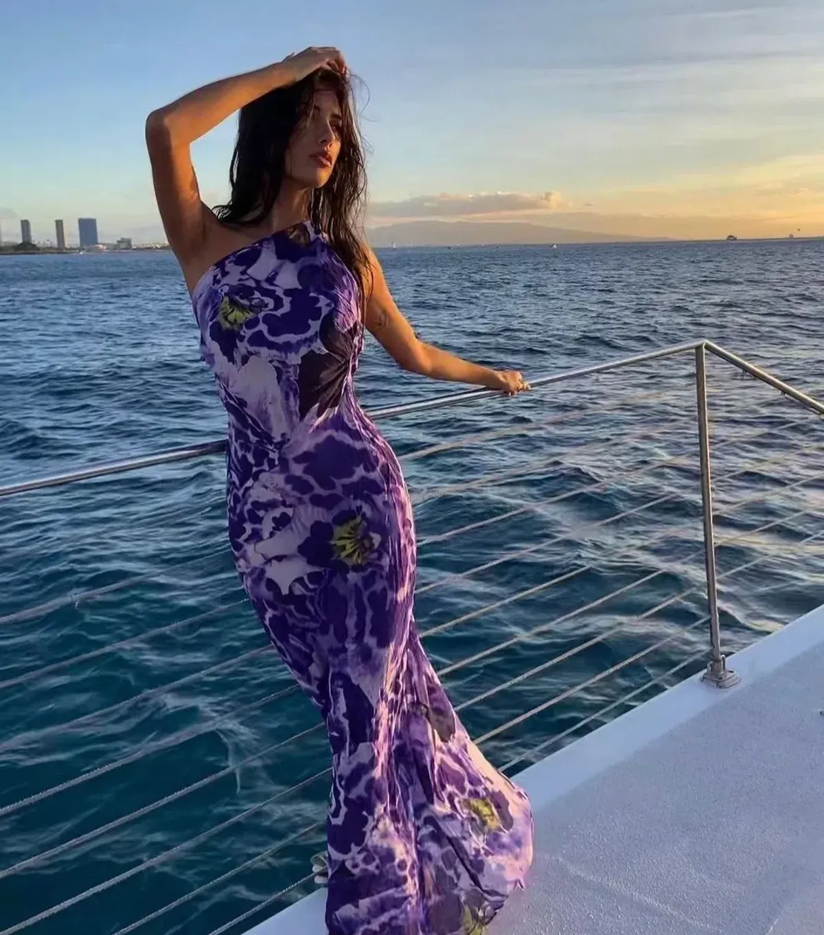 Rat & Boa Simonetta Maxi Dress Purple Size M / 10 AU - Image 5