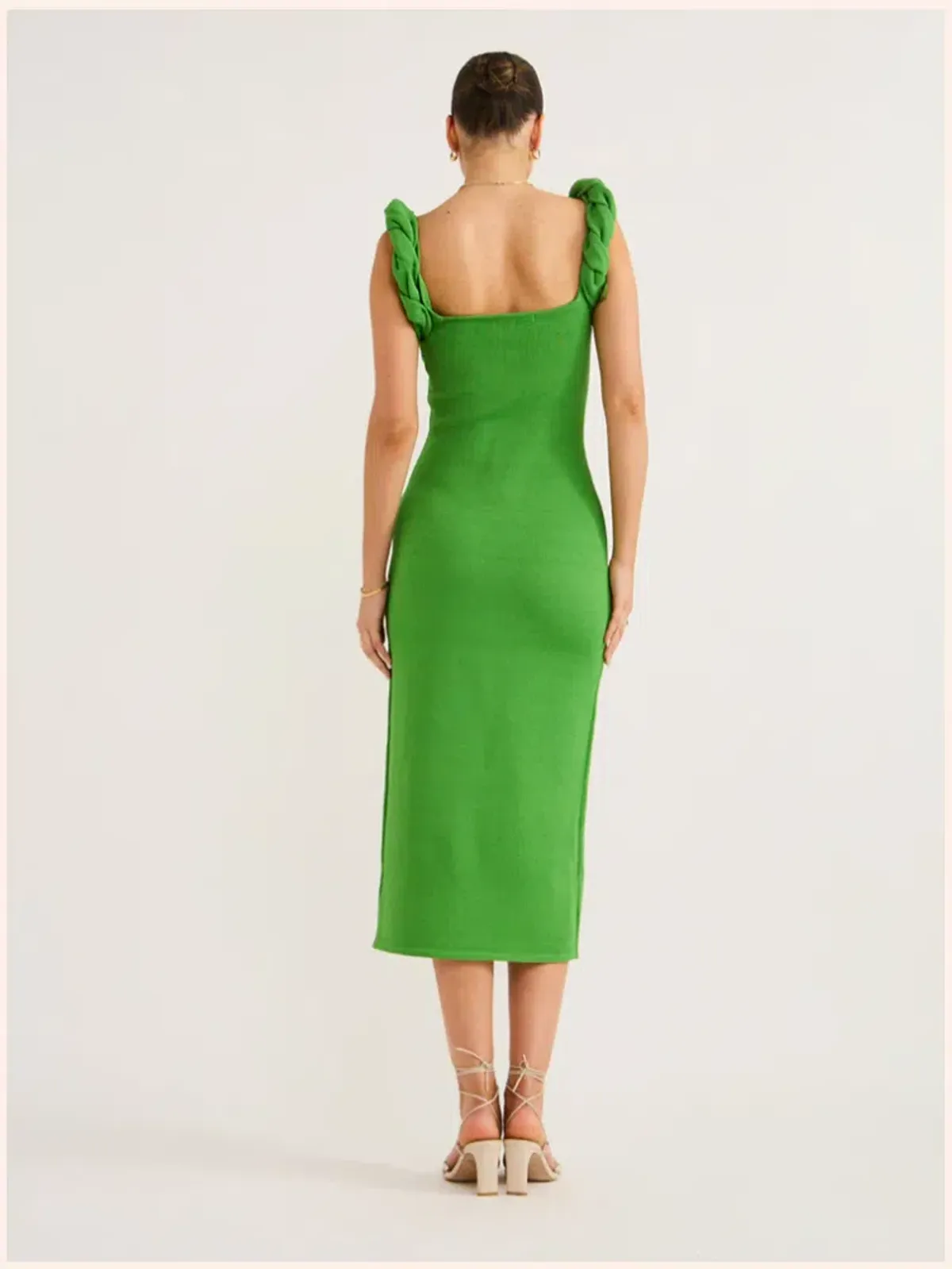 Rachel Gilbert Rosetta Midi Dress Green Size 10 - Image 2