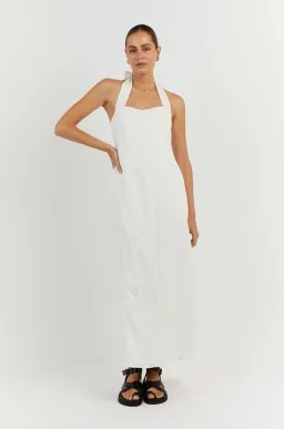 Dissh Willow Linen Long Dress White Size XS / AU 6 for rent on The Volte - image 1