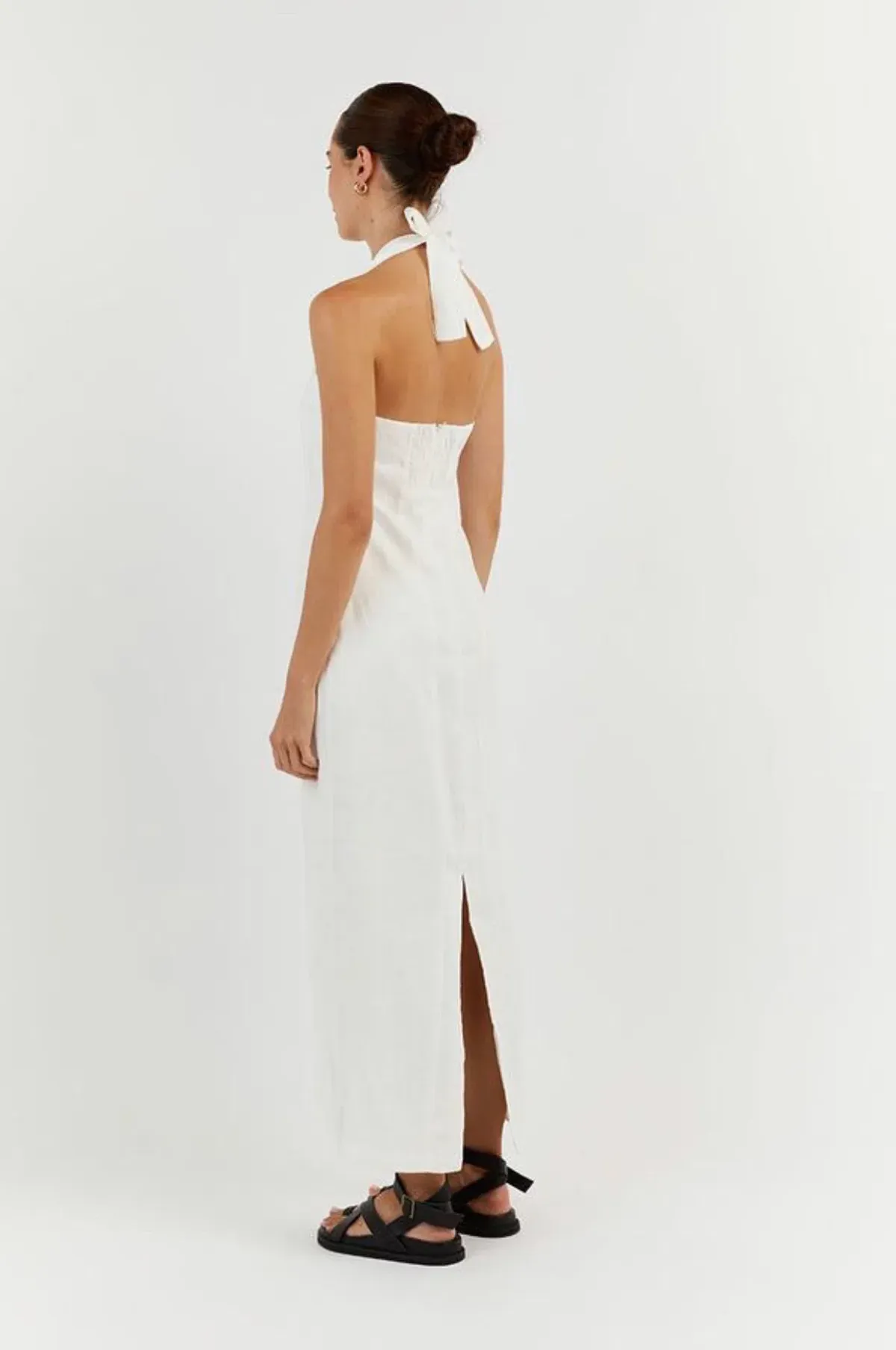 Dissh Willow Linen Long Dress White Size XS / AU 6 - Image 3