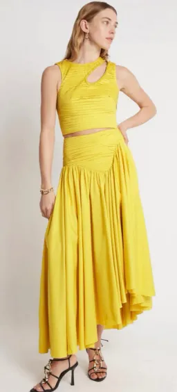 Aje Jolie Abstract Cut Out Top Size 14 & Jolie Asymmetric Midi Skirt Size 12  for rent on The Volte - image 2