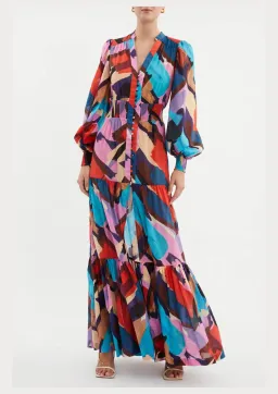 Rebecca Vallance Malaga Maxi Dress Multi Size 12 for rent on The Volte - image 1