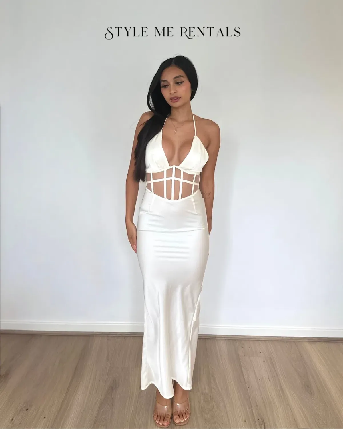 Derma Department Harlow Midi Dress White Size 10 - Image 3