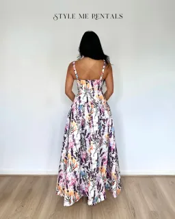 Justin Tong Lavande Maxi Dress Winter Bloom Print Size 8 for rent on The Volte - image 4