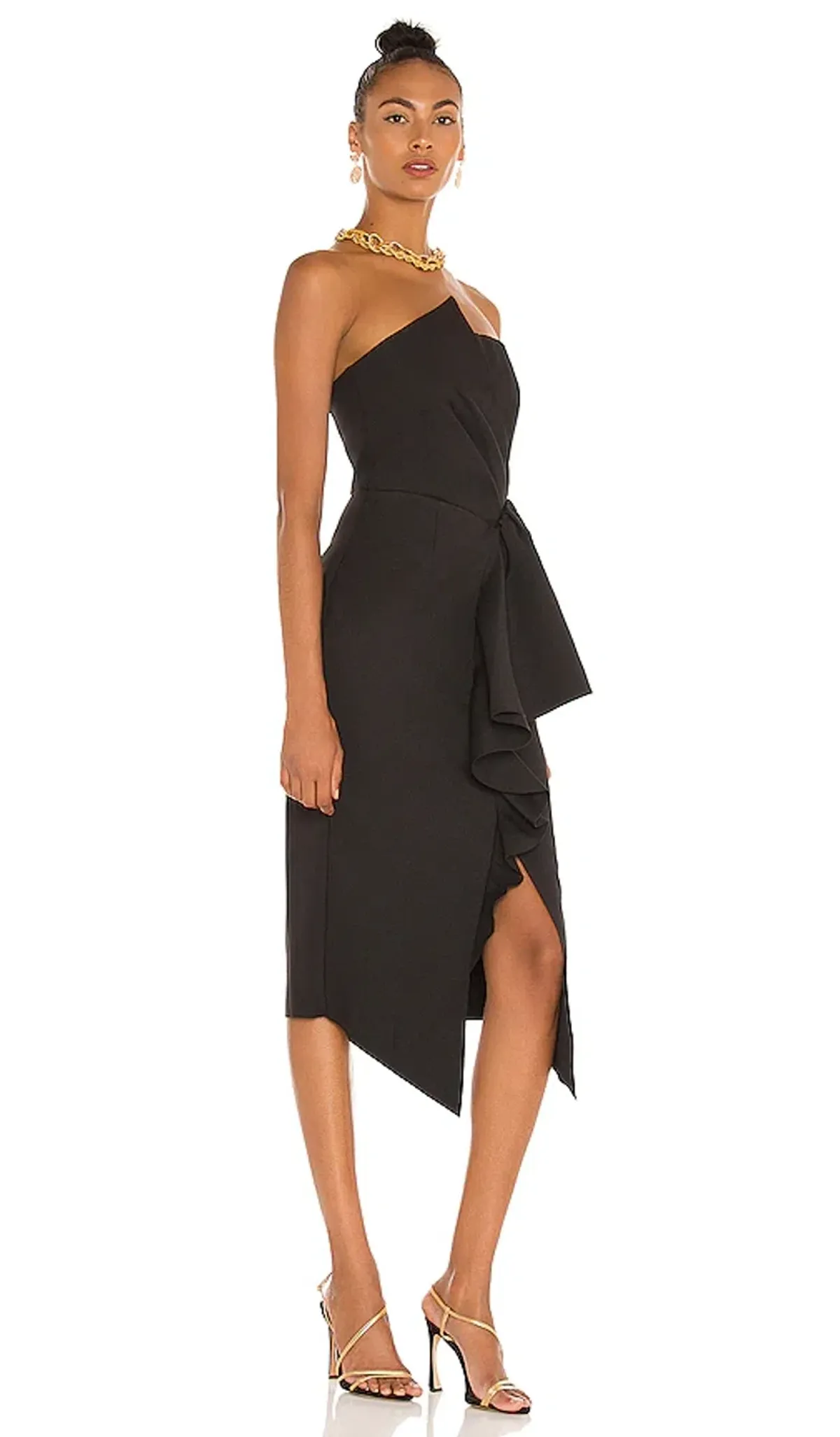 Elliatt Reception Midi Dress in Black Size L / AU 12 - Image 2