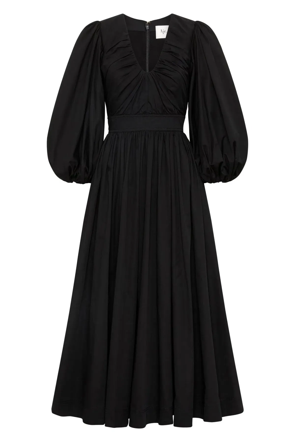 Aje Audrey Waisted Midi Dress Black Size 10 - Image 5