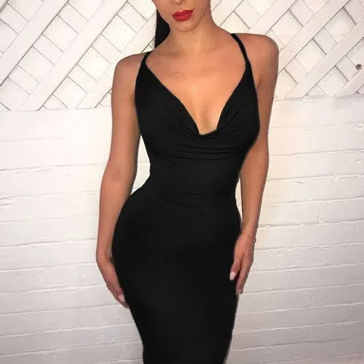 Nookie Hustle Midi Dress in Black Size XS / AU 6 - Image 2