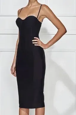 MISHA Adreanna Dress in Black Size S/Au 8 for rent on The Volte - image 2