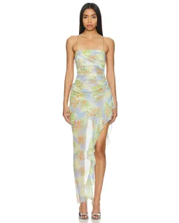 Bec & Bridge Zephy Asym Dress Blue Blossom Size AU 6 for rent on The Volte - image 1