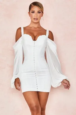 House Of Cb Eva Dress White Size 12  for rent on The Volte - image 2