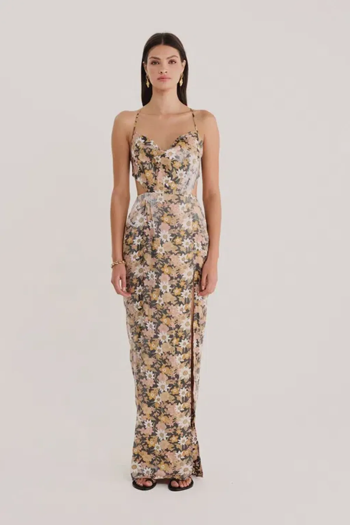 Rumer The Label  Paloma Cut Out Gown Floral Size XS/Au 6 - Image 1