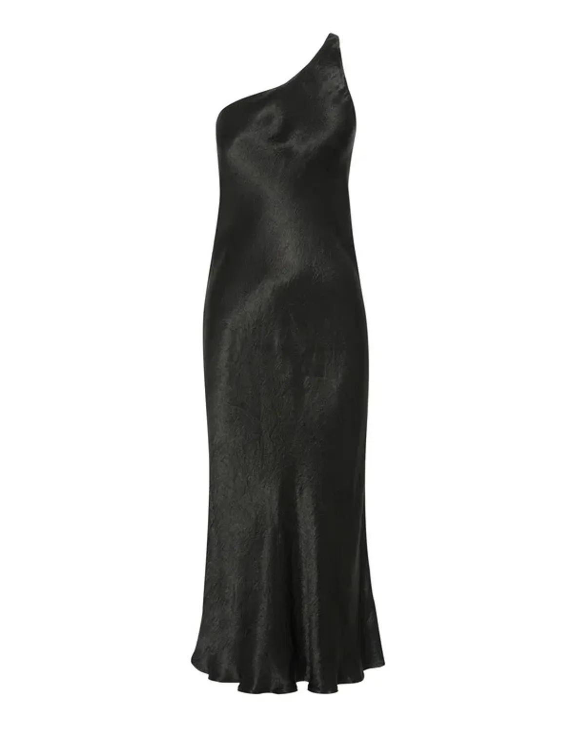 Third Form Running Water Bias One Shoulder Slip Dress Black Size 6 - Image 3