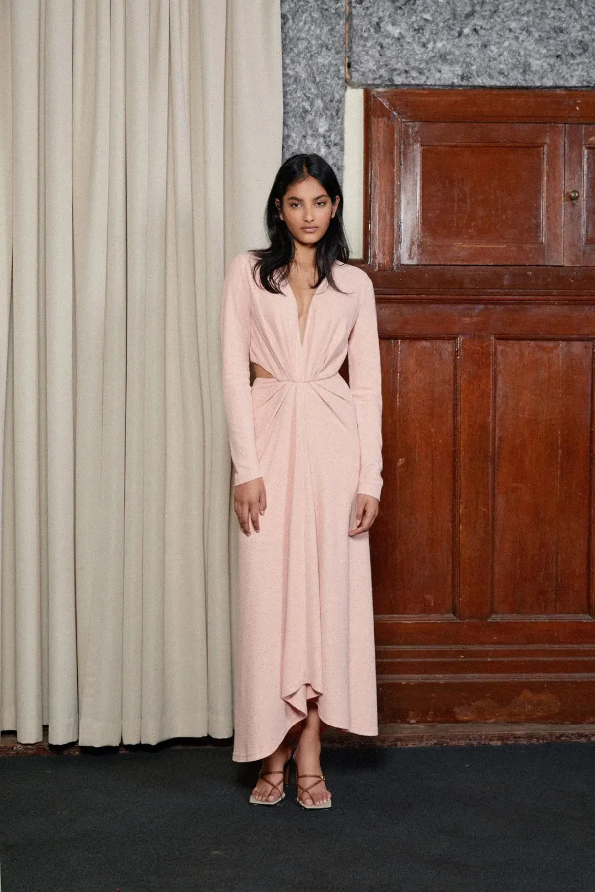 Acler Brighton Midi Dress Pink Size 6 - Image 1