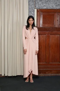 Acler Brighton Midi Dress Pink Size 6 for rent on The Volte - image 1