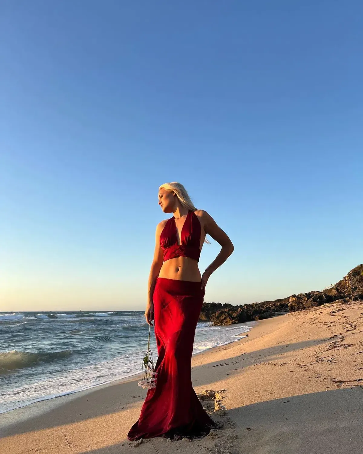 Arcina Ori Rosalina Set Deep Cherry Red Size L/AU 12 - Image 5