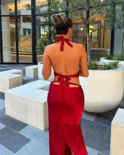 Arcina Ori Rosalina Set Deep Cherry Red Size L/AU 12 for rent on The Volte - image 2