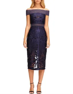 Alice McCall Lunar Eclipse Midi Cocktail Dress Navy Size 8 for rent on The Volte - image 2