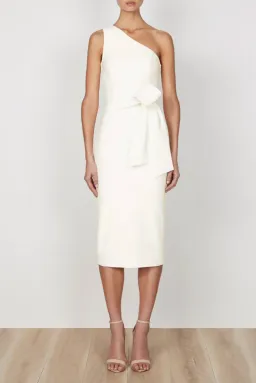 Shona Joy Lucy One Shoulder Midi Dress Ivory Size 10 for rent on The Volte - image 2