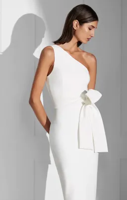 Shona Joy Lucy One Shoulder Midi Dress Ivory Size 10 for rent on The Volte - image 4