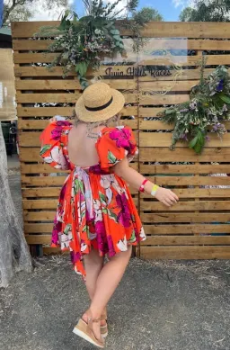 Aje Gretta Bow Back Mini Dress in Floral Size 16 for rent on The Volte - image 4