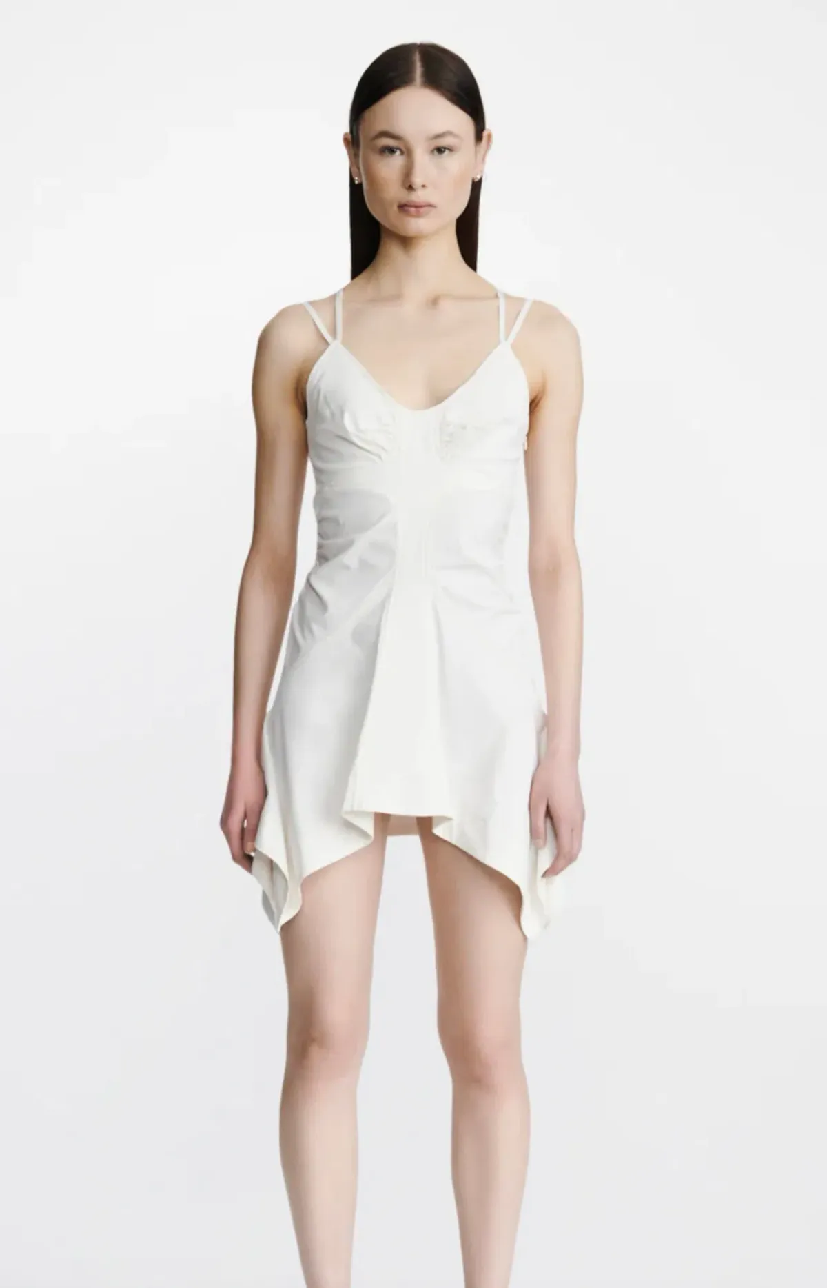 Dion Lee Butterfly Racer Mini Dress Ivory Size 6 - Image 2