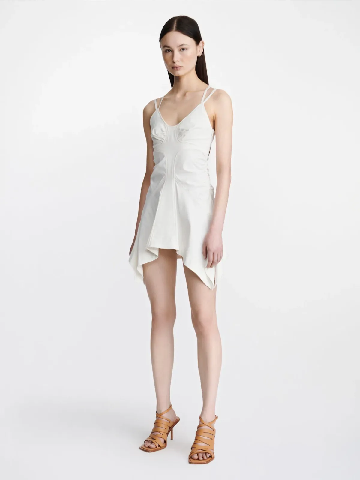 Dion Lee Butterfly Racer Mini Dress Ivory Size 6 - Image 1